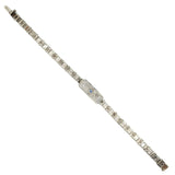 10k White Gold Art Deco Genuine Natural Sapphire Filigree Bracelet (#J5535)