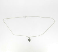 14k White Gold Moon and Black Star Genuine Natural Diamond Pendant (#J5077)