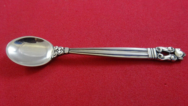Acorn by Georg Jensen Sterling Silver Salt Spoon Master with GI Mark 3 3/4"