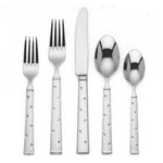 Larabee Dot by Kate Spade NY Stainless Steel Flatware Set Service 12 New 60 pcs
