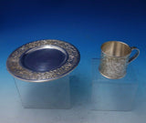 Asprey English Sterling Silver Child's Set 2pc Plate Cup with Bunnies (#5192)