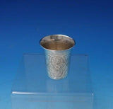 Russian .875 Silver Shot Glass Bright-Cut w/ Church and Flowers #84 (#5175)