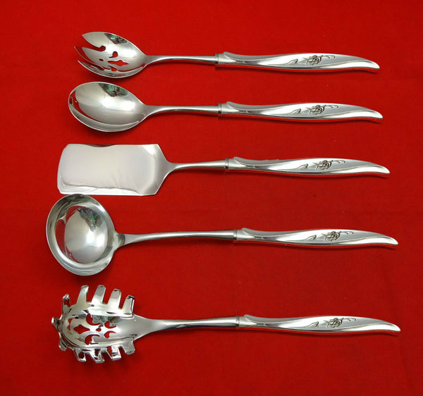 Rose Ballet by International Sterling Silver Hostess Set 5pc HHWS  Custom Made