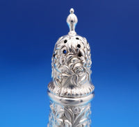 Repousse by Kirk Sterling Silver Salt Pepper Shaker Set 2pc Footed #58 (#7498)