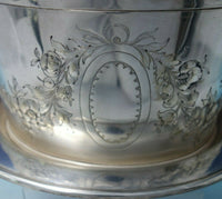 English Silverplate Biscuit Box Covered and Engraved 9" x 6 1/2" (#5613)