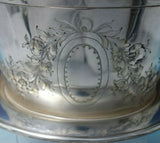 English Silverplate Biscuit Box Covered and Engraved 9" x 6 1/2" (#5613)
