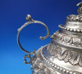 Dutch Sterling Silver Tea Pot w/Cast Mermaid Finial Flowers Putti Dragon (#6464)