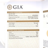 18k Men's 1.04ct European Cut Genuine Natural Diamond Ring w/GIA Report (#J5767)