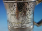 Whiting Sterling Silver Baby Child's Cup Mug Brite-cut Acid Etched Children 1883