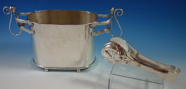 Emilia Castillo Mexico Silverplate Ice Bucket Set 2pc with Monkey Motif (#2695)