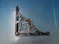 Poppy by Gorham Sterling Silver Desk Blotter Corners 4pc Set c1910 #1949 (#6348)