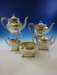 Georgian by Towle Sterling Tea Set 5pc w/Columnar Feet & Flower Swag (#0084)