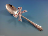 Sterling Silver Hooo Loves You Teaspoon w/Owl Damask Rose Valentines Day Gift!