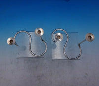 Michelsen Sterling Silver Candlestick Pair Modernistic S Curve #19H (#3923)