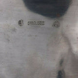 Vintage Polish 700 Silver Footed Jewelry Box with Walnut Finial (#4271)