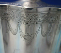 Benjamin Mountigue English Georgian Sterling Silver Tea Pot w/Swags Wood (#5374)