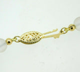 14k Gold Chinese Export Genuine Natural Rock Crystal Pendant with Beads (#J5024)