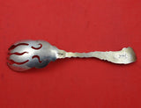 Medallion by Shiebler Sterling Silver Salad Serving Fork Gold Medallion Pierced
