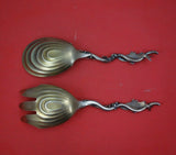 Narragansett by Shiebler Sterling Silver Salad Serving Set GW #2555 Sea Motif