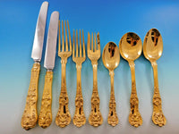 English King Vermeil by Tiffany Sterling Silver Flatware Set 8 Service 64 pc Dn