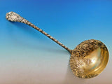 Chrysanthemum by Durgin Sterling Silver Soup Serving Ladle Gold Washed 12 1/4"