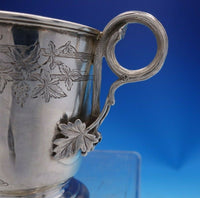 S. Smith and Sons English Sterling Silver Child's Mug Cup w/ Grapes Bird (#3918)
