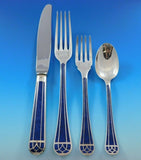 Talisman Blue Chinese by Christofle France Sterling Silver Flatware Service Set