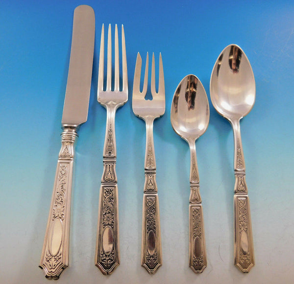 Saint Dunstan Chased by Gorham Sterling Silver Flatware Set Service 43 pc Dinner