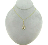 10k Yellow Gold Lavaliere Pendant Freshwater River Pearls (#J4817)