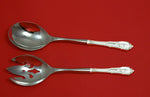 Rose Point by Wallace Sterling Silver Salad Serving Set 2pc HHWS  Custom Made