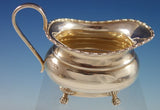 Edward Viners English Sterling Silver Tea Set 4pc with Carved Ebony (#2722)