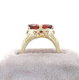 14k Yellow Gold .96ct Genuine Natural Madeira Citrine Filigree Ring (#J5753)