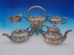 Saint Cloud by Gorham Sterling Silver Tea Set 5pc #1810 w/ Swirled Body (#3435)