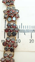 Genuine Natural Bohemian Garnet Bracelet with Safety Chain (#C2500)