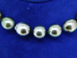 Strand of Silver Tahitian Pearls Necklace 10-12MM (#J5030)