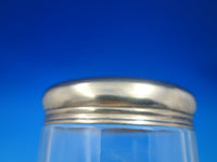 English Victorian Sterling Silver & Glass Dresser Jar Oval London 1896 (#6632)