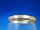English Victorian Sterling Silver & Glass Dresser Jar Oval London 1896 (#6632)