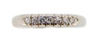 18k White Gold .15ct Genuine Natural Diamond Ring Band (#J3932)