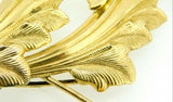 Vermeil Forstner Gilt Sterling Leaf Brooch (#J4261)