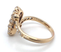 14k Yellow Gold GIA .71ct Genuine Natural Ruby and Diamond Ring Antique (#J6153)