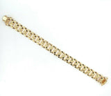 14k Yellow Gold Wide Fancy Link Bracelet (#J5532)