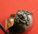 George Sharp Sterling Silver Sauce Ladle Rose Gold Wash Applied Medallion Spout