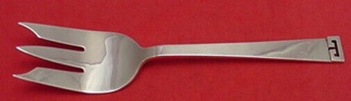Chinese Key by Allan Adler Sterling Silver Cold Meat Fork 3-tine 8" Modernism