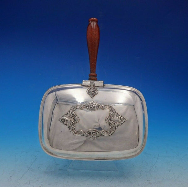 Grande Baroque by Wallace Silverplate Bed Warmer with Wood Handle Rare (#4718)