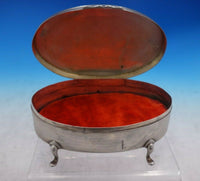 Charles S. Green English Sterling Silver Jewelry Box with Red Velvet Pad (#4061)