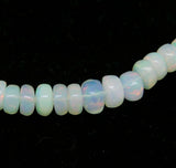 Extra Long 32" Genuine Natural Opal Bead Necklace 130 Carats TW (#J4788)