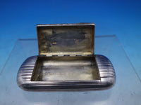 JR John Reily English Sterling Silver Box Hinged Lid GW Parallel Lines (#6608)
