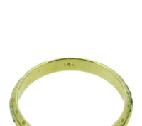 Deco 14k Yellow and White Gold Ring Band (#J4531)