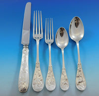 Japanese by Tiffany Co Sterling Silver Flatware Set Service 77 Pcs Audubon Birds