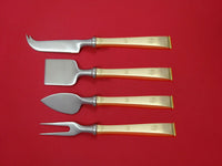 Golden Snowflake by Gorham Sterling Cheese Serving Set 4 Piece HHWS  Custom